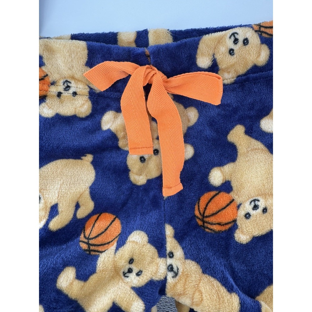 Weekending Soft Plush Pajama Pants Basketball Teddybear Girls Large NWT